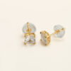 9ct 4mm Square Stud Cubic Zirconia