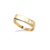 9ct Gents Plain Rect Diamond Ring 5mmx19mm
