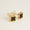 9ct Van Cleef Stud Black 6mmx6mm